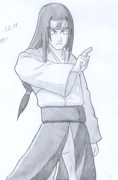 Неджи Хьюго карандашом