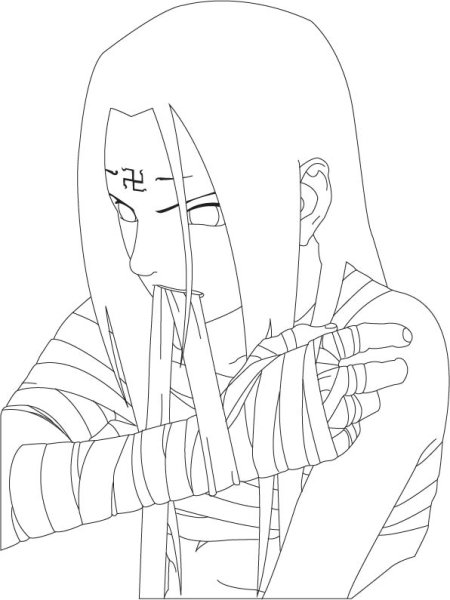 Неджи Хьюга раскраска