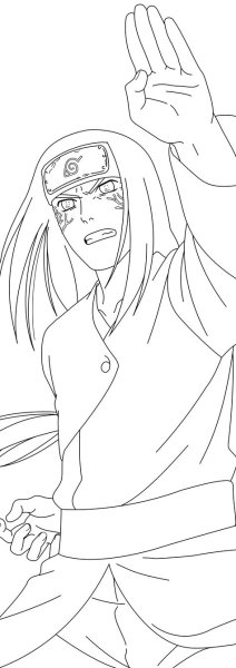 Раскраски Наруто Неджи