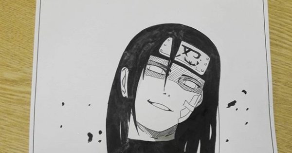 Неджи Хьюго карандашом