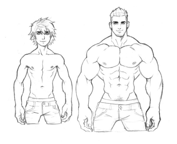 Накаченное тело для рисования