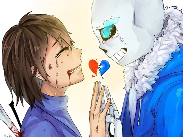 Андертейл Санс и Фриск аниме