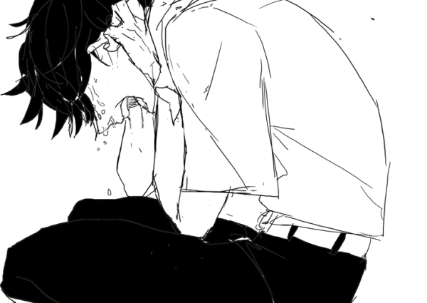 Кричащая девушка аниме