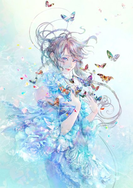 Девушка бабочка арт