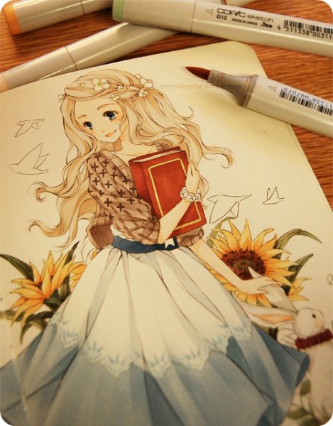 Арты маркерами