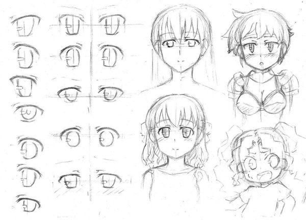 Уроки по рисованию аниме лица