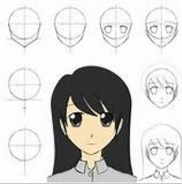 Легкие пошаговые рисунки аниме