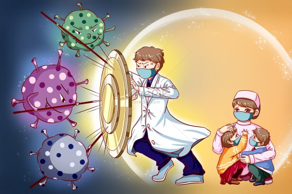 Медики против коронавируса иллюстрации