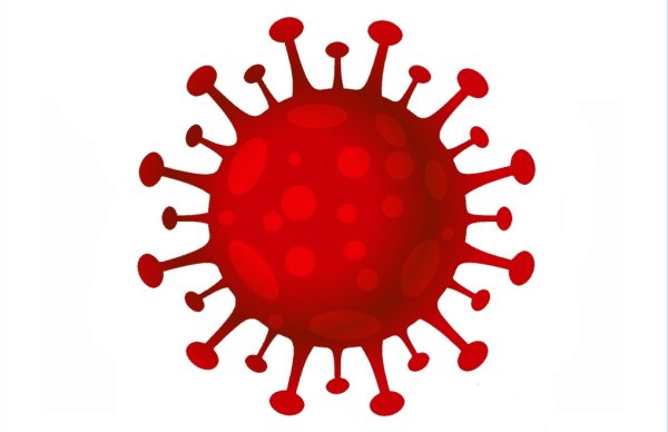 Коронавирус на белом фоне