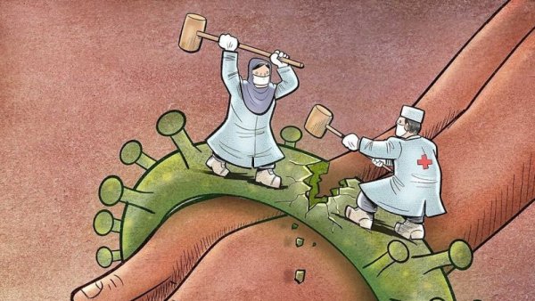 Картины про коронавирус и врачей