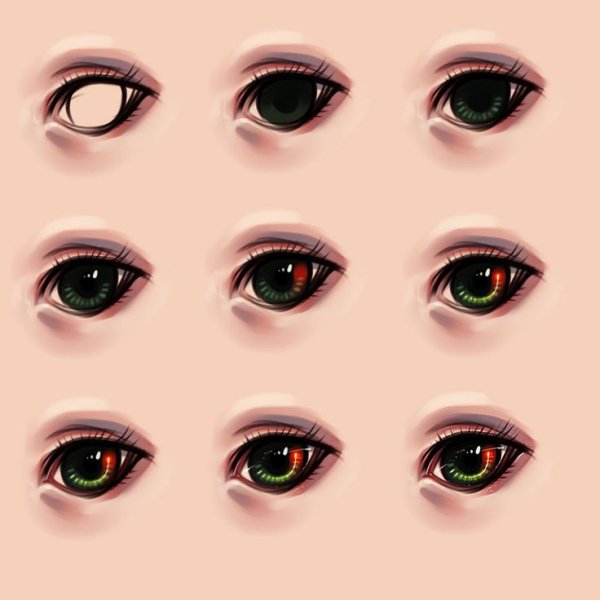 Покрас аниме глаз в САИ