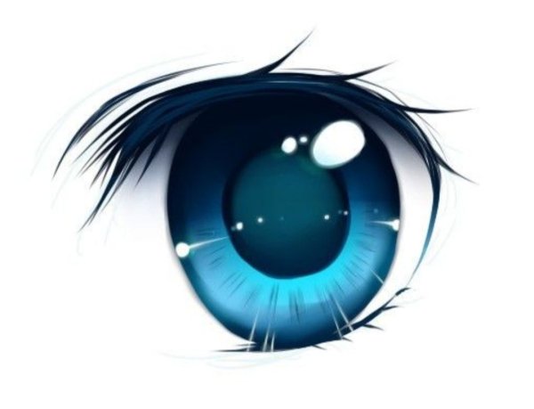 Анимешные голубые глаза