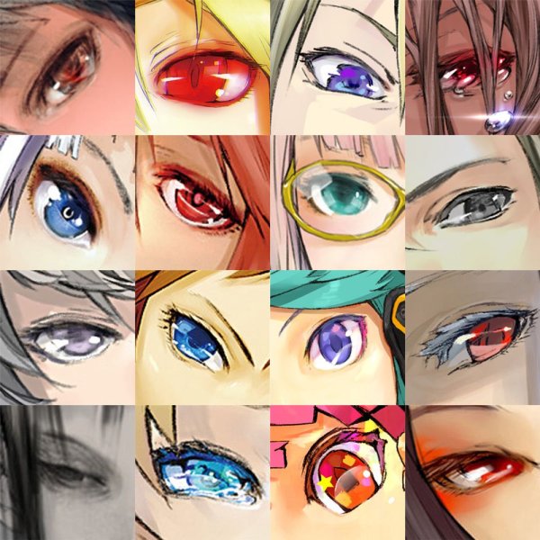 Глаза аниме героев