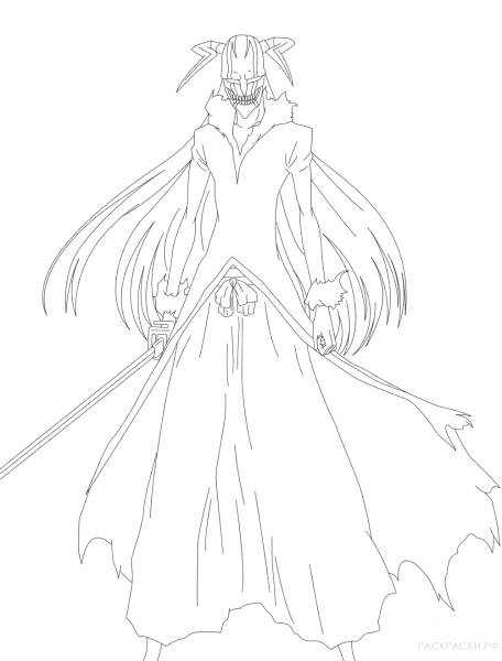 Ичиго Куросаки раскраска