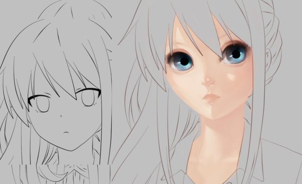 Аниме лицо рисунок