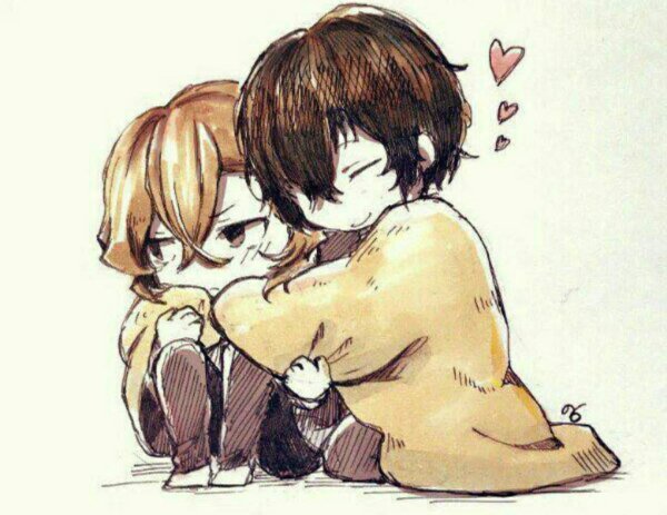 Дазай и Чуя обнимашки