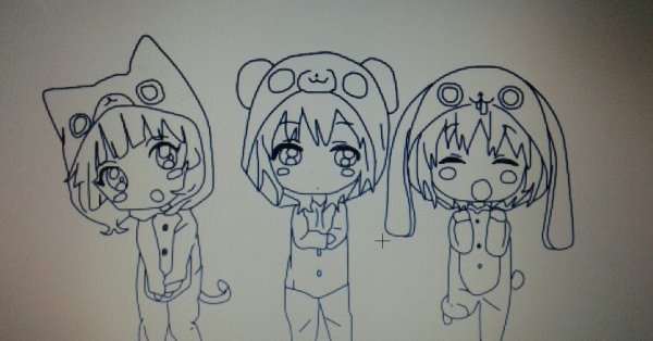 Аниме рисунок карандашом милота