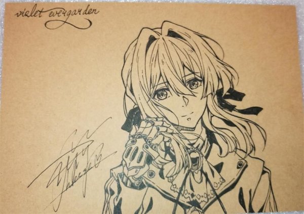 Аниме Вайолет Эвергарден чб