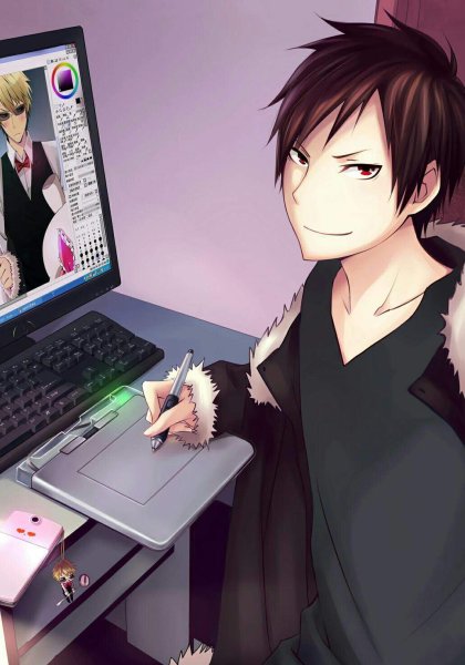 Аниме пацан геймер