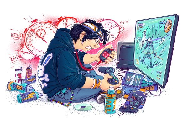 Геймер иллюстрация