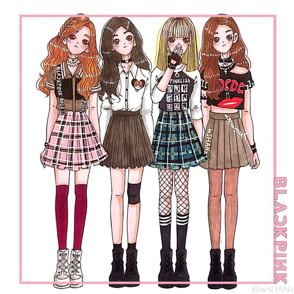 Одежда группы Блэк Пинк арт