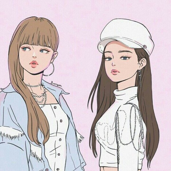 Блэк Пинк арт для срисовки