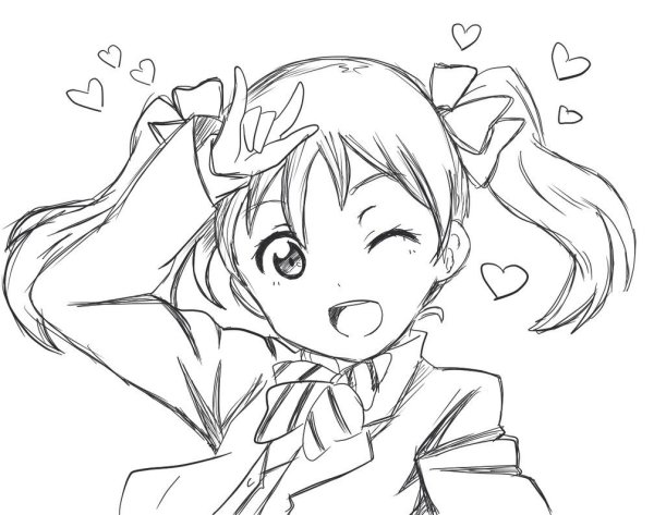 Рисунки для срисовки аниме тян