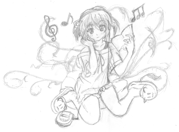Рисунок аниме маленький игра