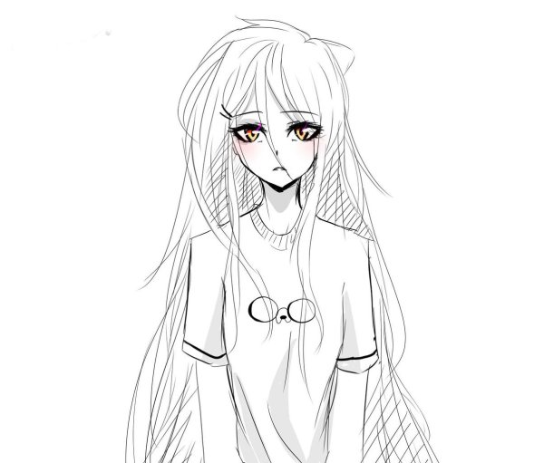 Аниме тян для срисовки