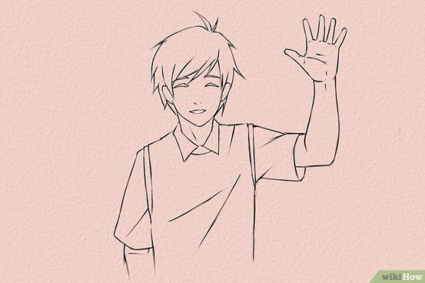 Человек машет рукой реф