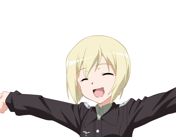 Аниме тянка радуется