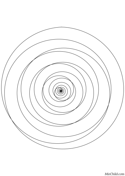 Спираль для раскрашивания