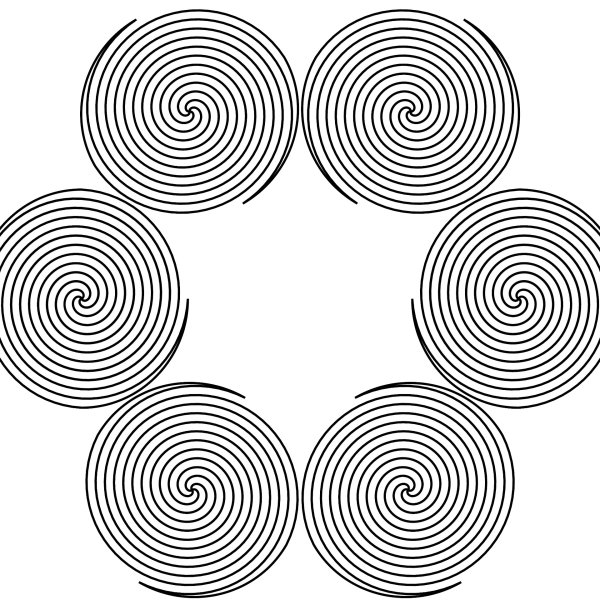 Раскраска спираль