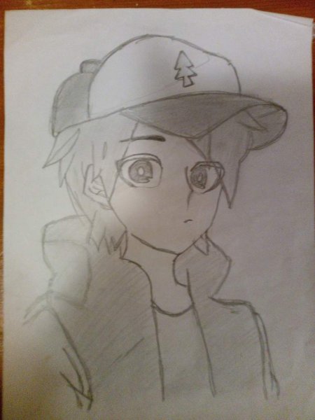 Дипер из Гравити Фолз аниме рисовать