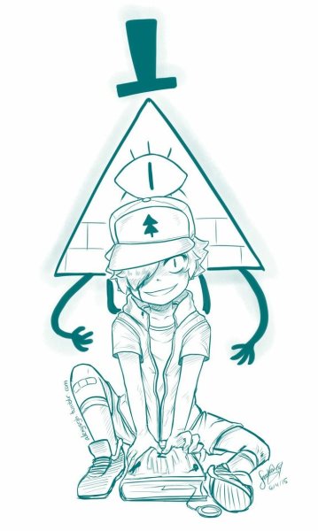 Билл и Диппер для срисовки