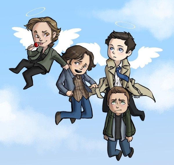 Сэм Дин Кастиэль Габриэль