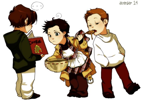 Аниме сверхъестественное КАС И Дин