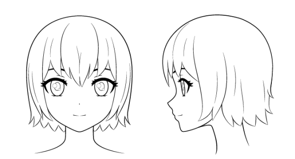 Аниме нос девушки