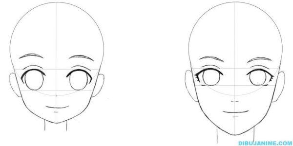 Форма лица для рисования аниме