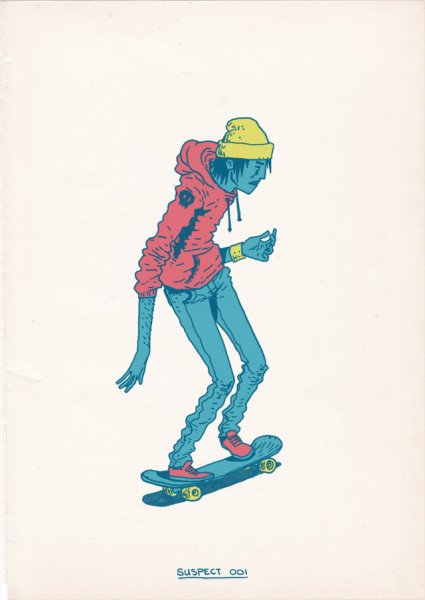 На скейте арт