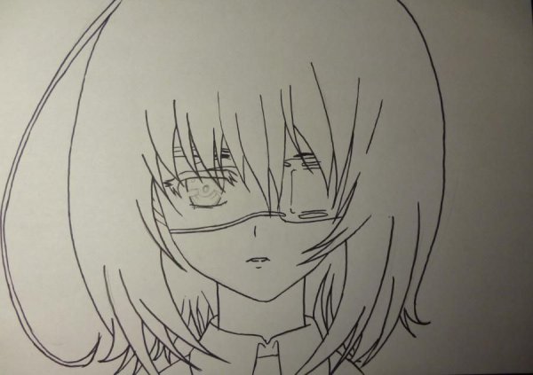 Иная Мисаки Мэй карандашом