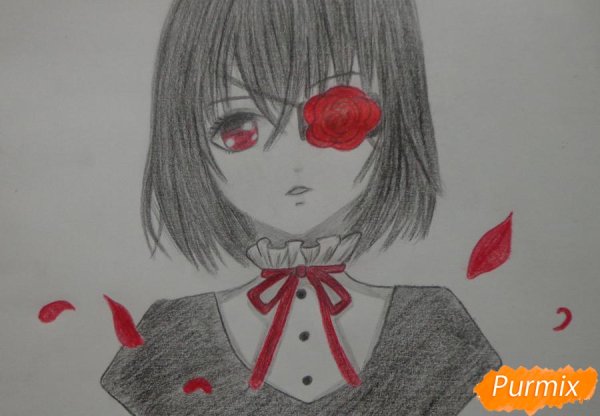 Иная Мисаки Мэй карандашом