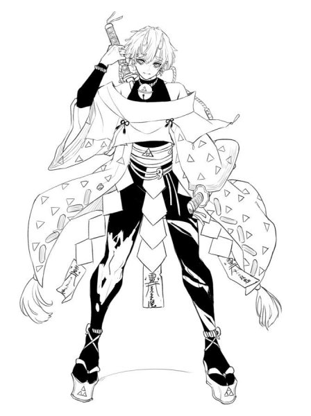 Клинок рассекающий демонов раскраска