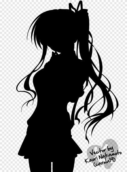 Силуэты аниме персонажей