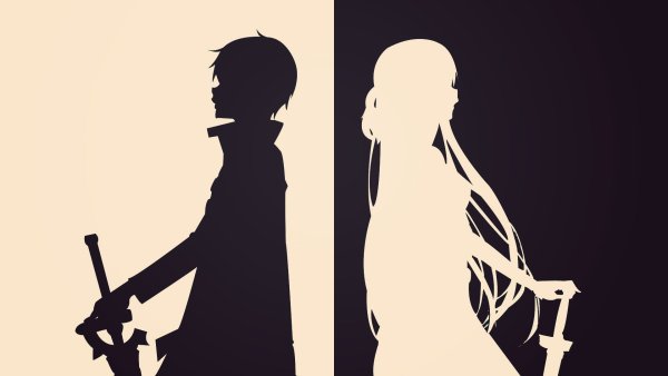 Силуэты аниме персонажей