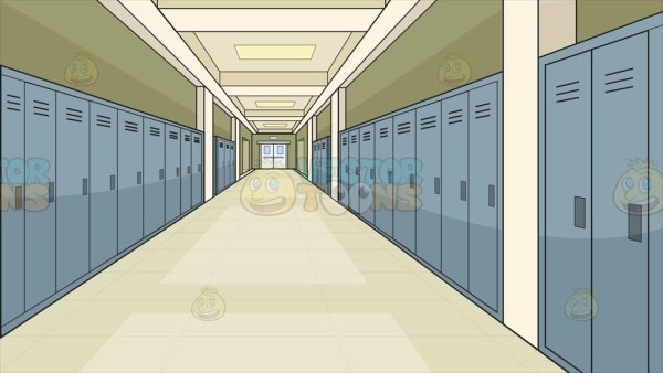 Школьный коридор мультяшный