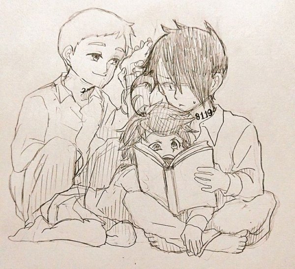 Аниме обещанный Неверленд Эмма Норман и Рей