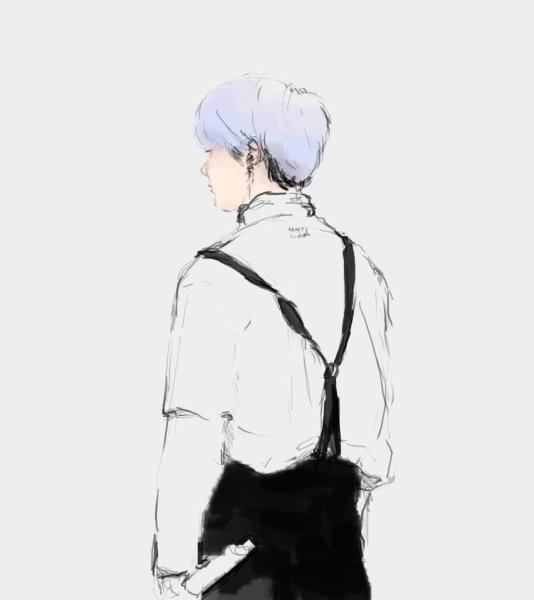 Юнги арт в полный рост