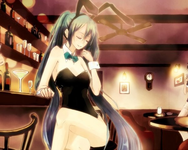 Аниме парень в кафе