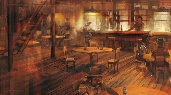 Барная стойка в таверне